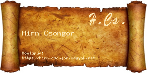 Hirn Csongor névjegykártya